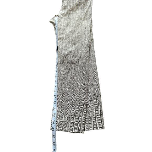 Old Navy Black White Herringbone Career Straight Leg Pixie Dress Pants Size 6 - Picture 12 of 13